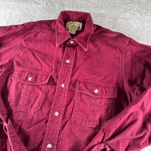 Vintage Scheels‎ Sports Outfitters Flannel Shirt Red Medium Tall Made in USA